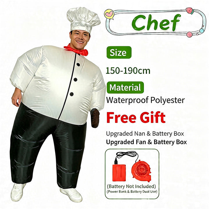 Fun inflatable costumes suitable for holiday parties and stage performances