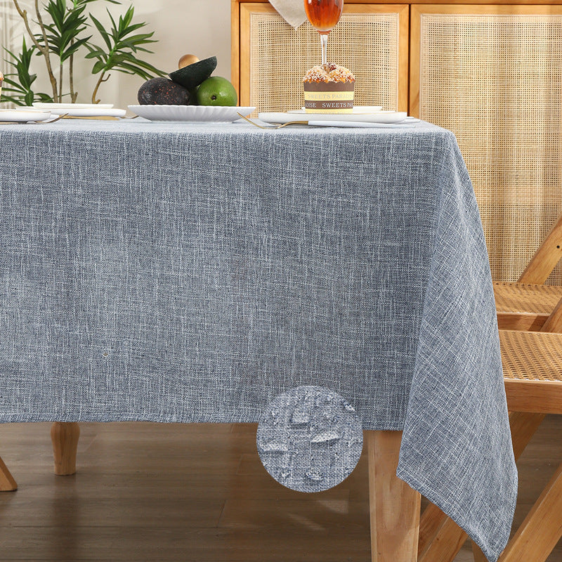 Elegant, waterproof, and dustproof solid-color tablecloth