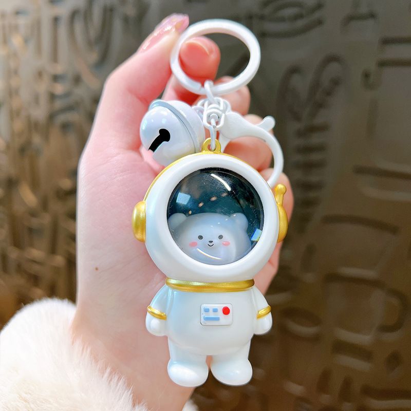 Cute glow-in-the-dark astronaut keychain