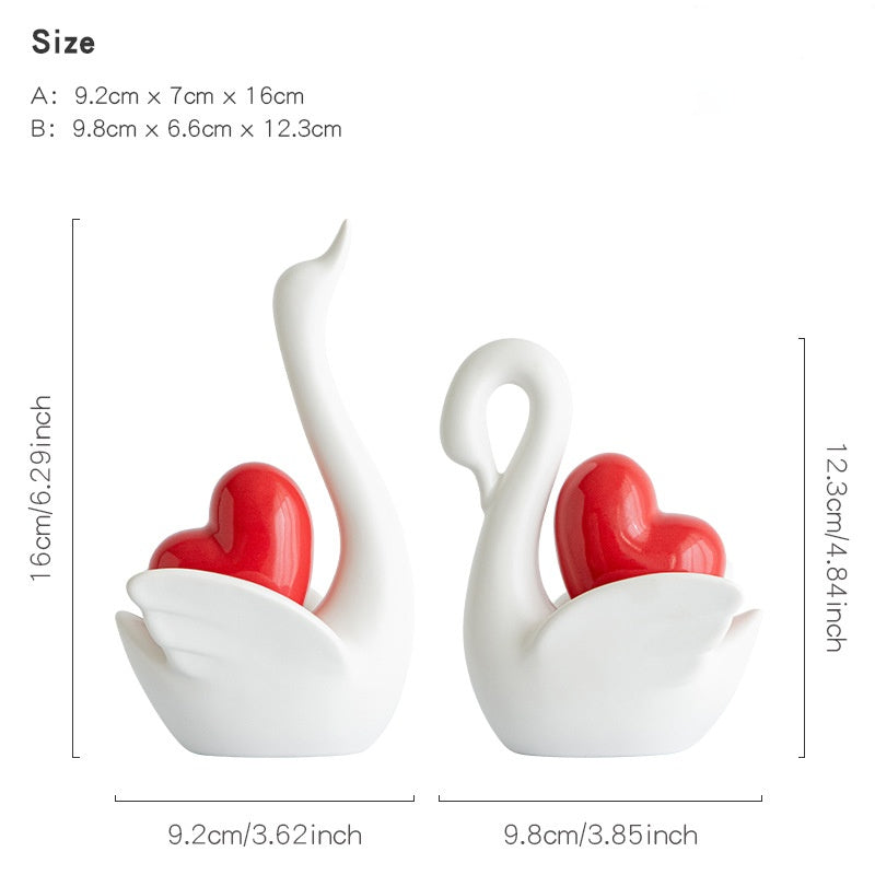 Romantic Swan Couple Ornament