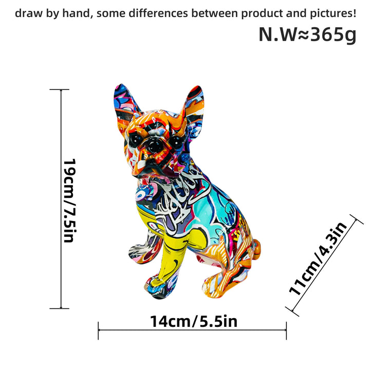 New European-style tabletop ornament: Head-tilting Bulldog