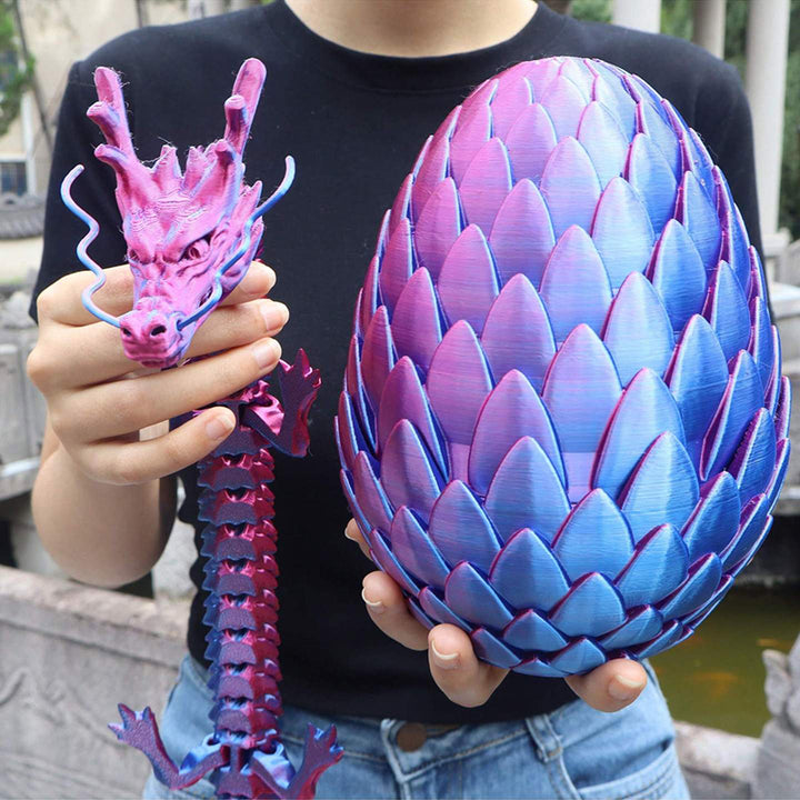 3D-Printed Dragon Scale Egg Decoration Set