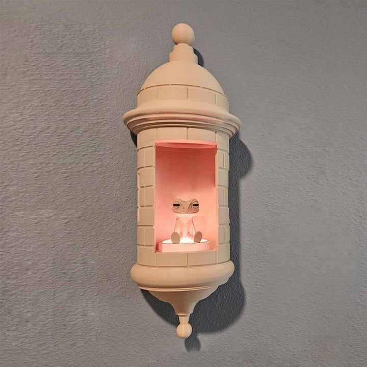 3D Desert-Colored Frog-Shaped Wall Lamp Set