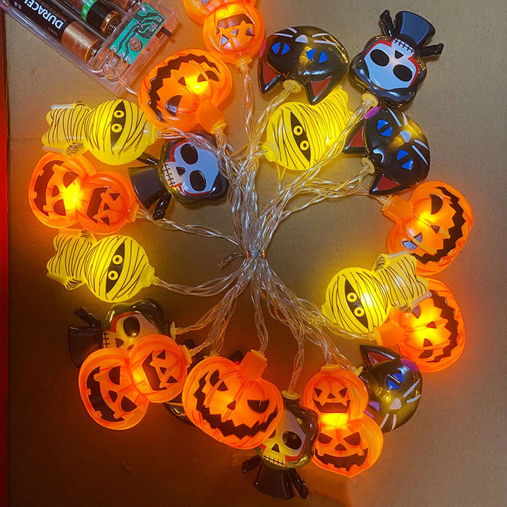Halloween LED String Light Scene Setup