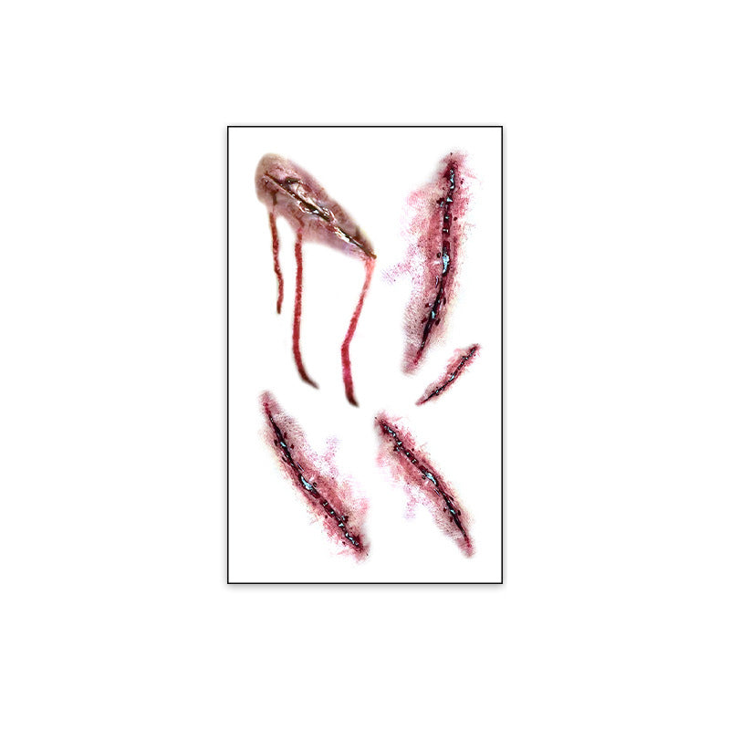 Realistic Horror Scar Temporary Tattoos
