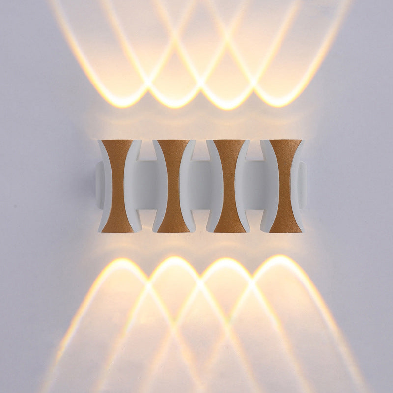 Outdoor LED wall light with a waterproof plastic housing