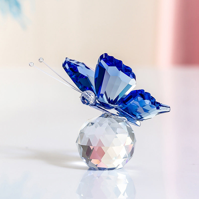 Small crystal butterfly ornament
