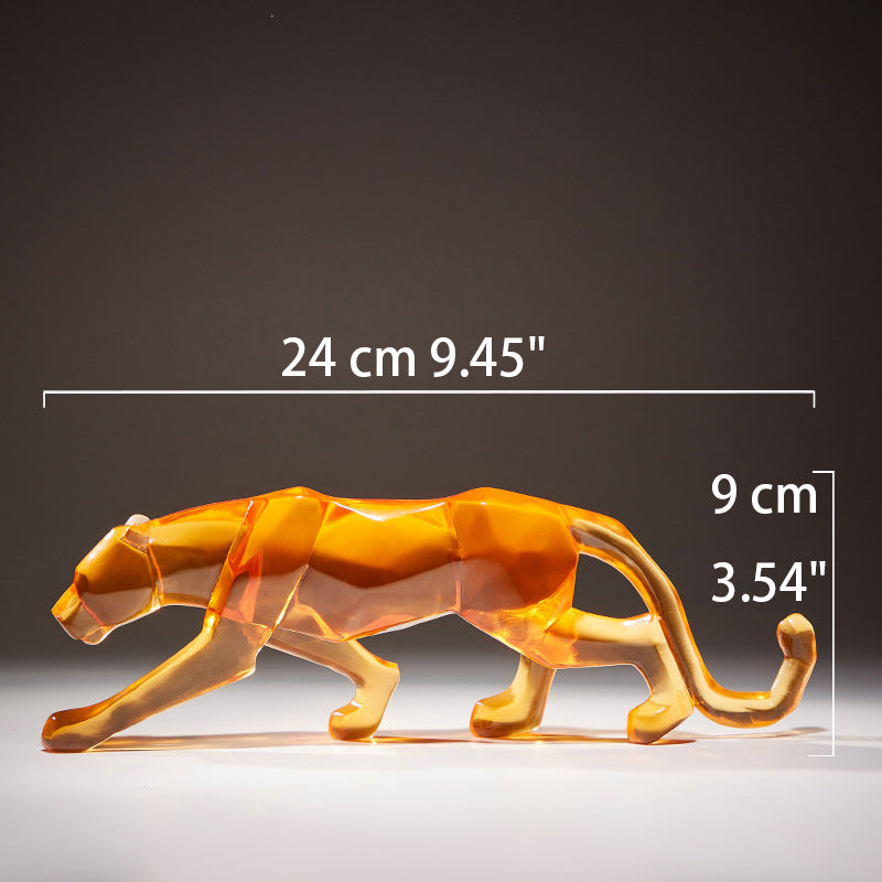 High-end resin cheetah ornament