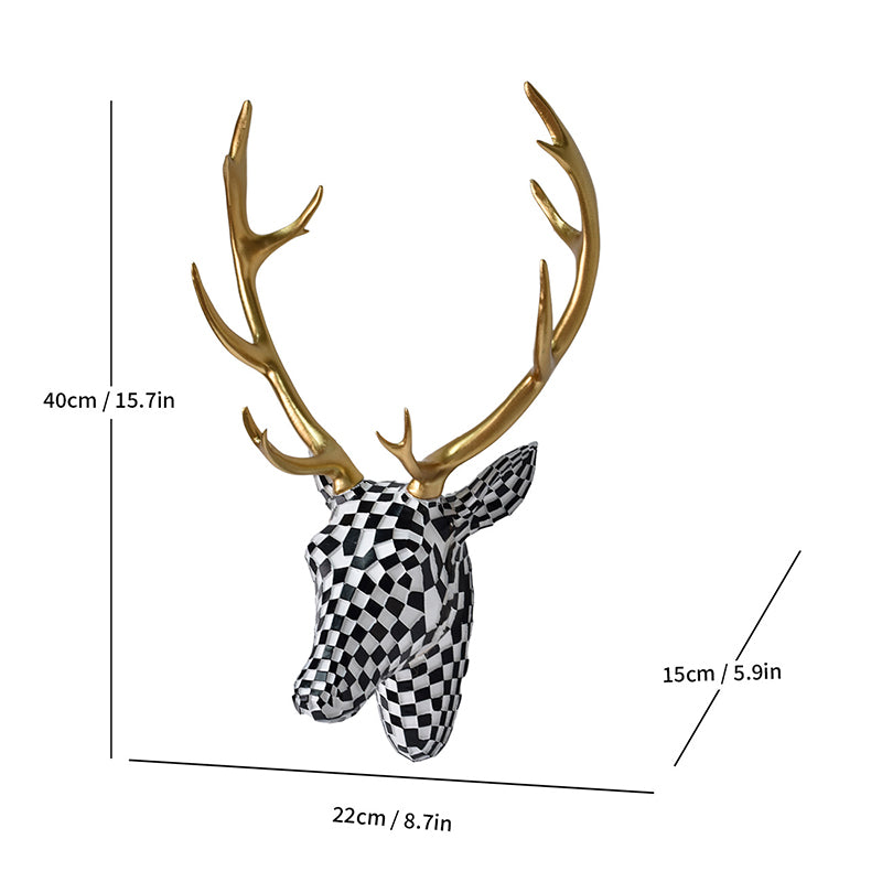 High-end resin mosaic deer head wall mount