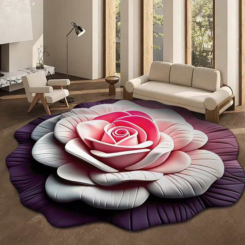 Exquisite 3D Floral Pattern Non-Slip Diatomaceous Earth Mat