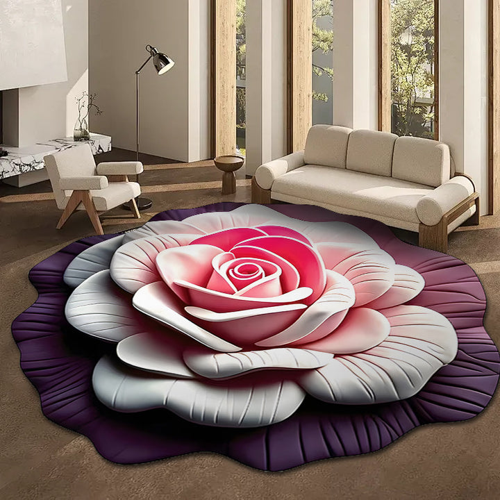 Exquisite 3D Floral Pattern Non-Slip Diatomaceous Earth Mat