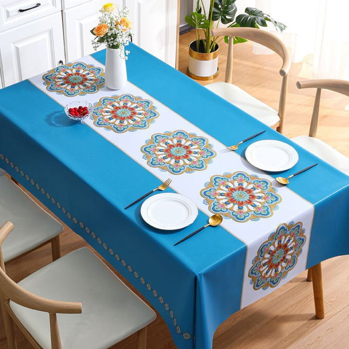 Premium-feel tablecloth: waterproof, oil-resistant, and heat-resistant.