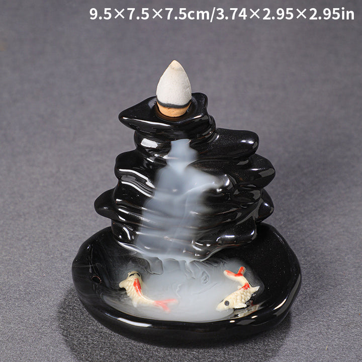 Ceramic Backflow Incense Burner Ornament