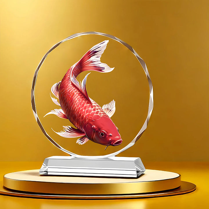 High-End Crystal Fish Desktop Ornament