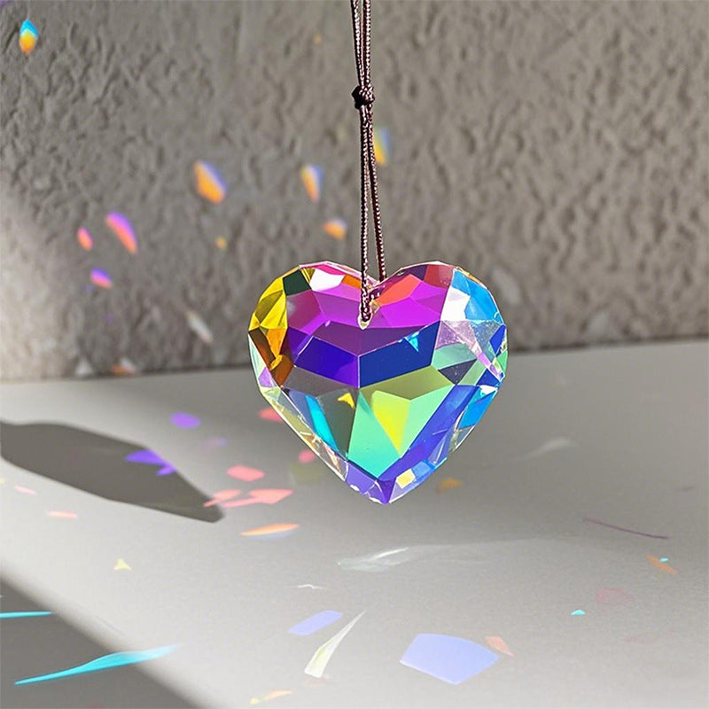 Colored crystal glass necklace