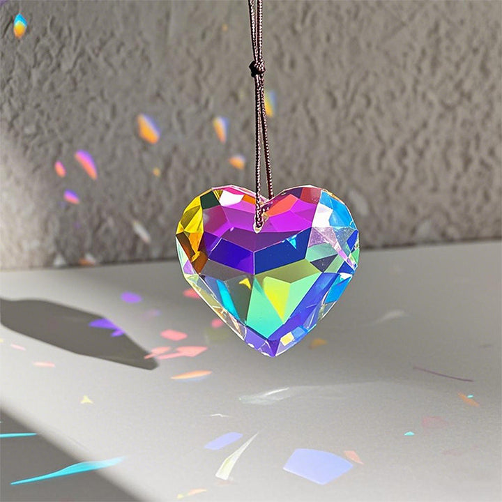 Colored crystal glass necklace
