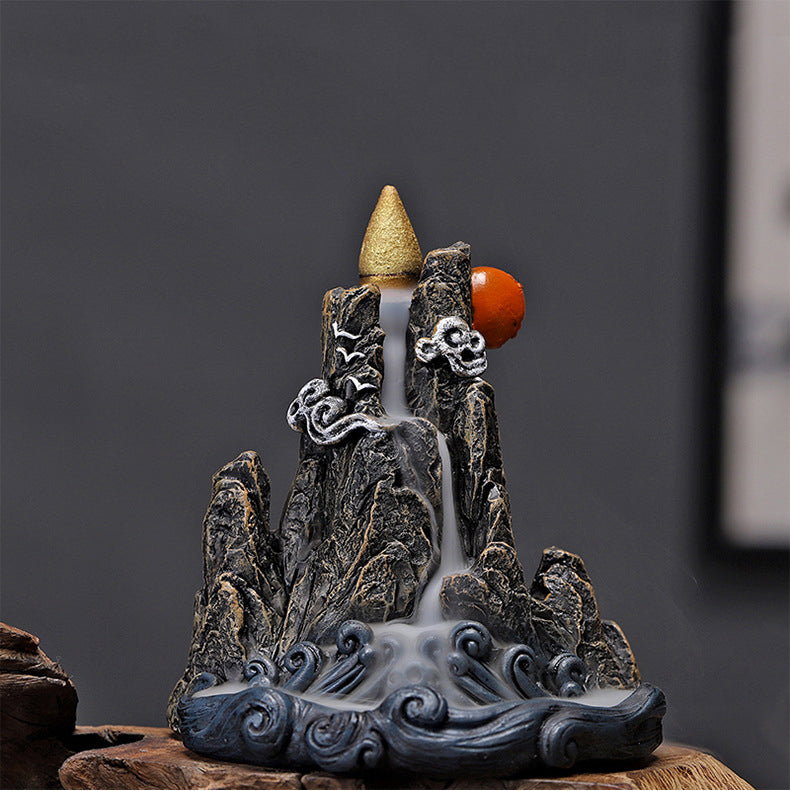 Creative Resin Backflow Incense Burner Ornament