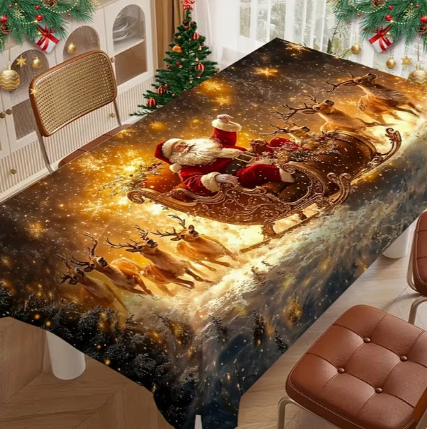 Popular Christmas-themed tablecloth decorations