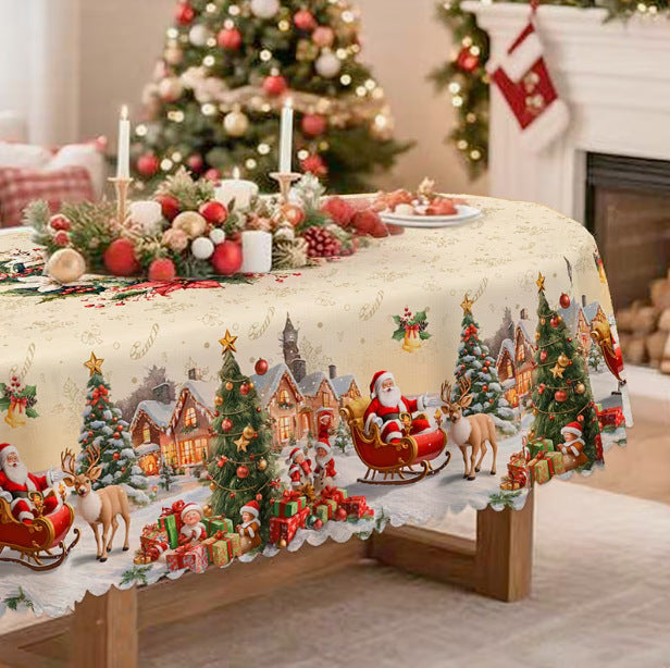 Christmas-themed table decorations