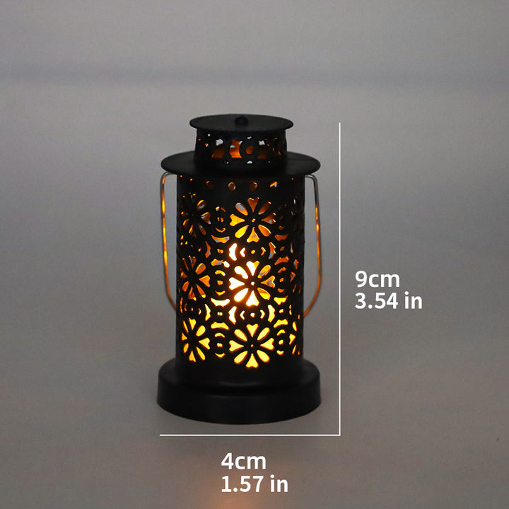 Vintage-style LED electronic candle lantern
