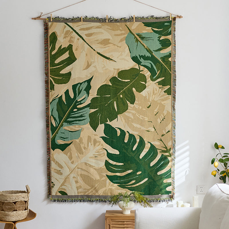"Instagram-style" fabric wall hanging with cotton tassels
