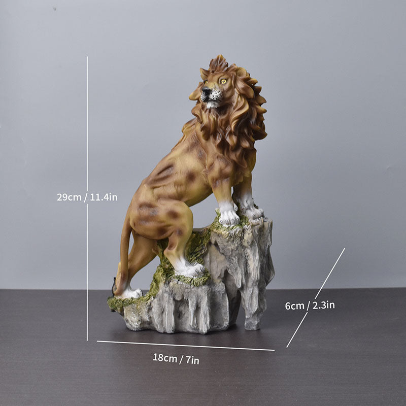 Majestic Golden Lion Sculpture – Symbol of Strength, Courage & Leadership