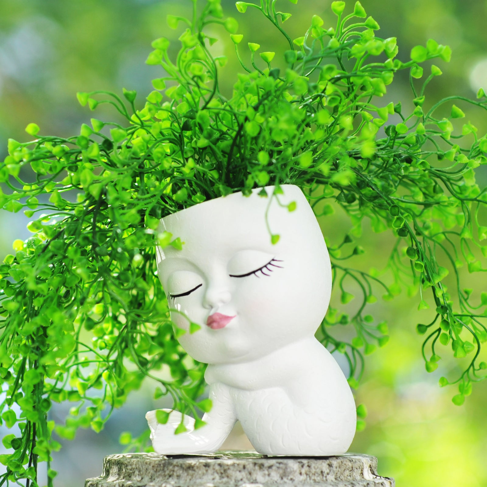 Cute Mermaid Flower Pot Ornament