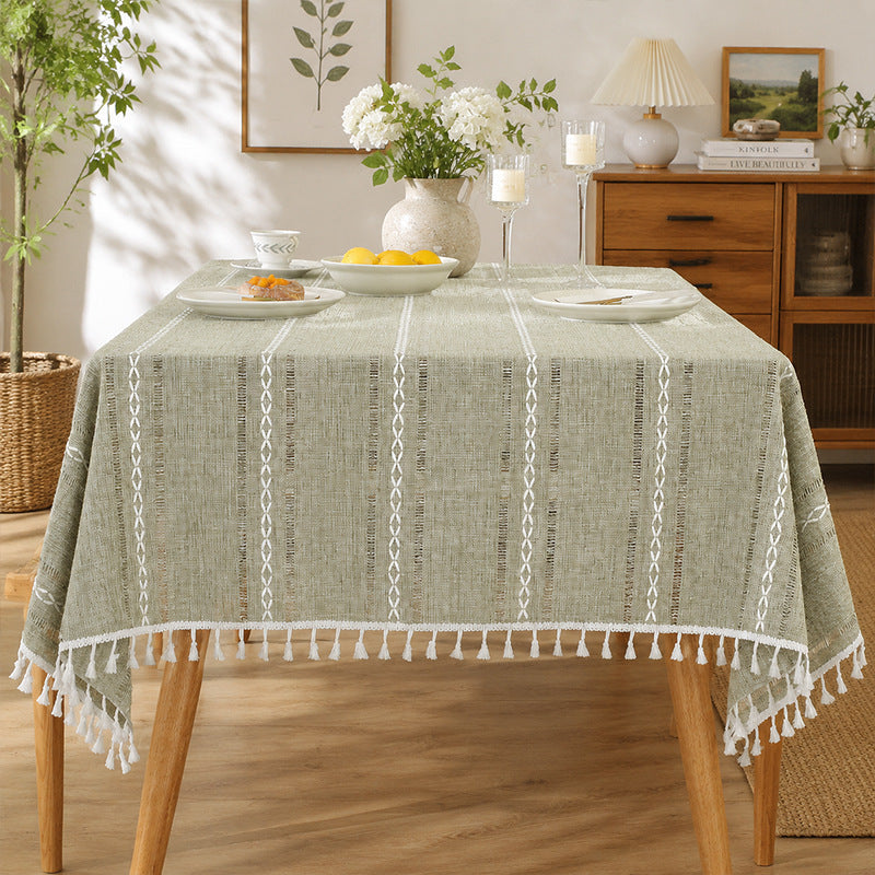 New Non-Slip Cotton-Linen Tablecloth — Premium Affordable Luxury Style