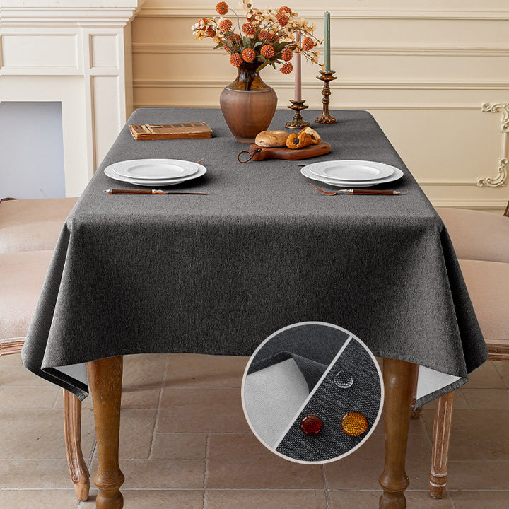 Triple-Protection Solid-Color Cotton-Linen Tablecloth