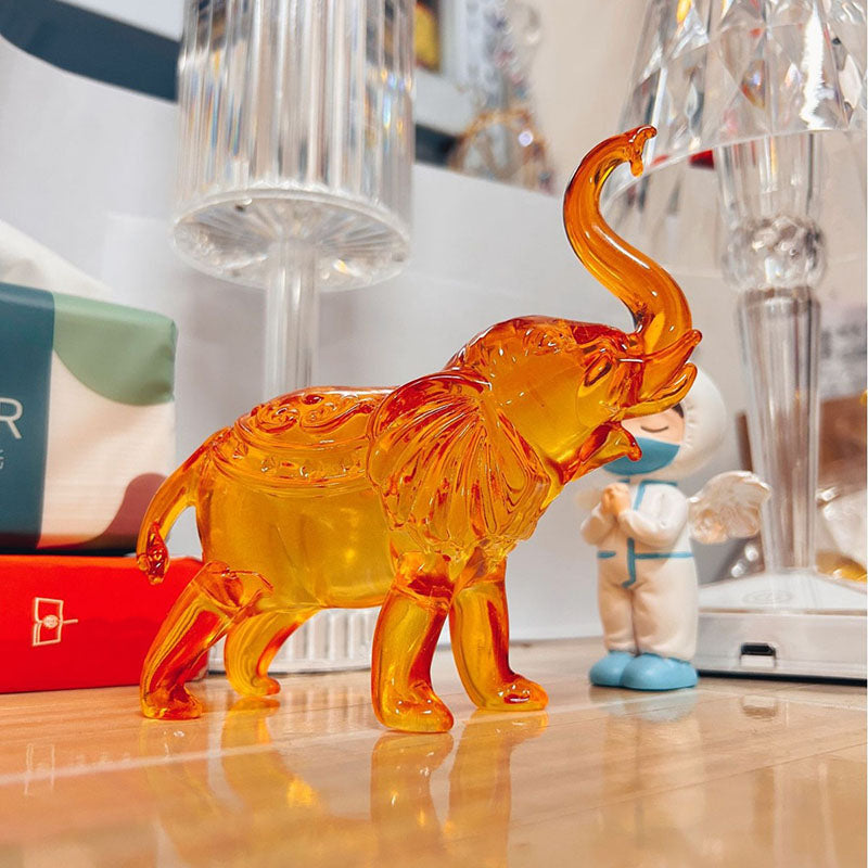 Luxury Rainbow Crystal Elephant – Symbol of Strength, Wisdom & Prosperity