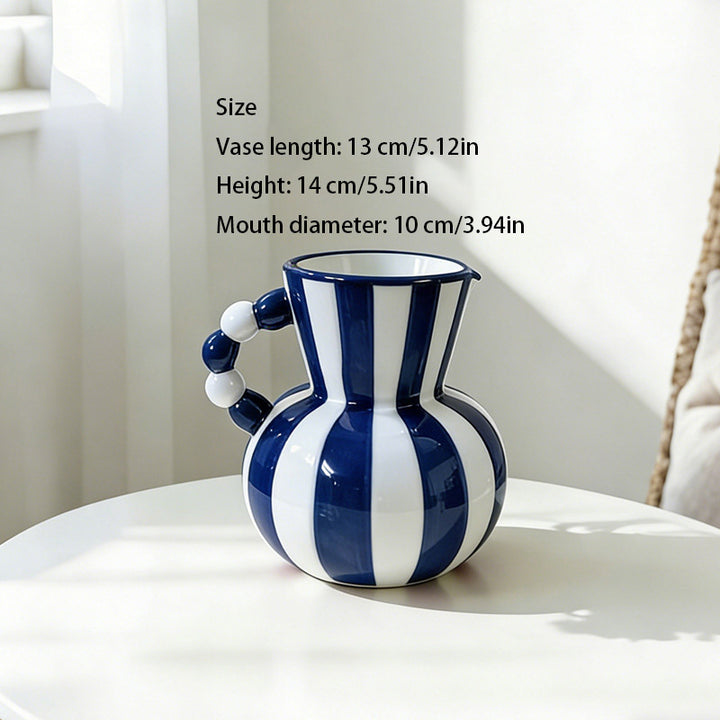 New Nordic-style retro striped ceramic vase