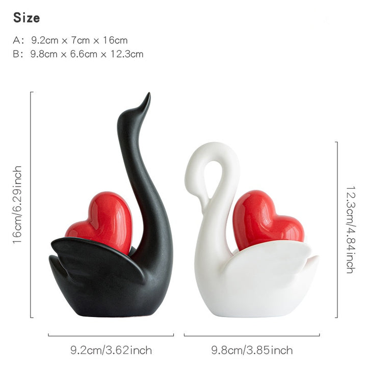 Romantic Swan Couple Ornament