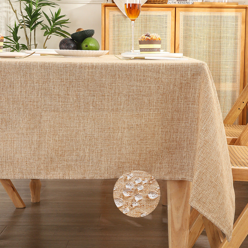 Elegant, waterproof, and dustproof solid-color tablecloth