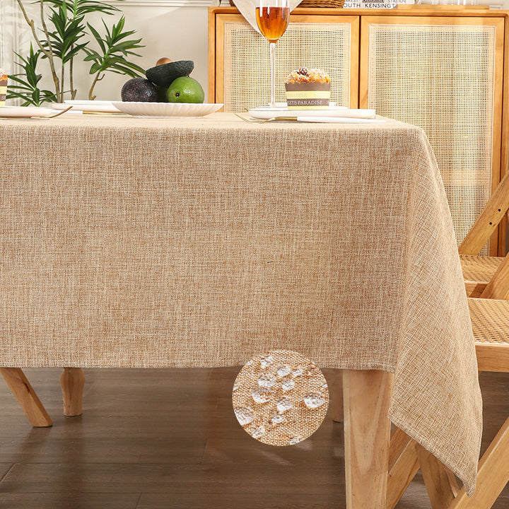 Elegant, waterproof, and dustproof solid-color tablecloth