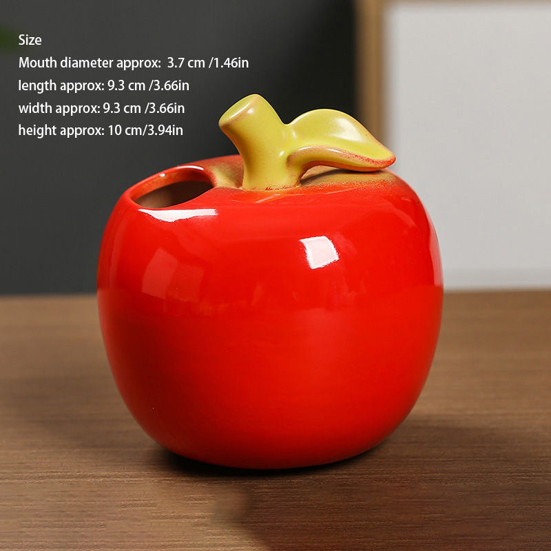 Fruit-shaped ceramic hydroponic planter