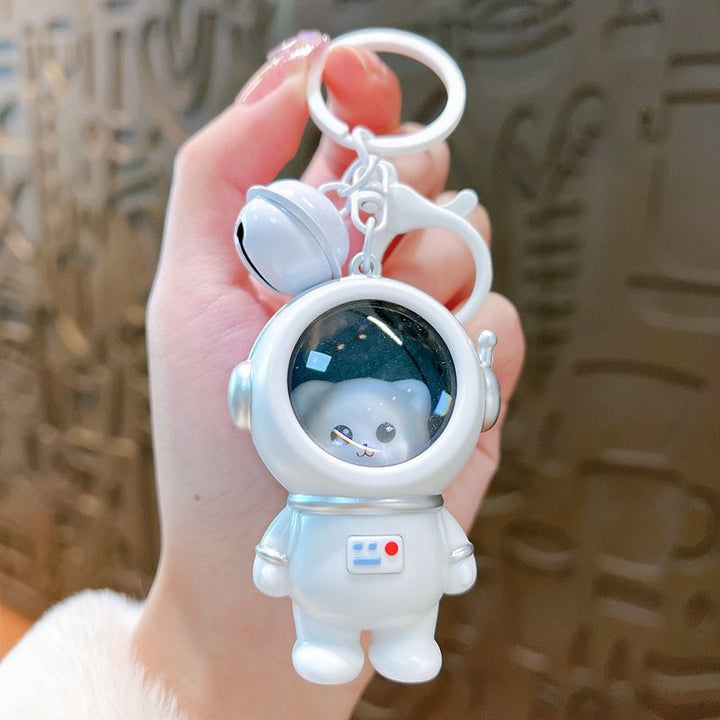 Cute glow-in-the-dark astronaut keychain