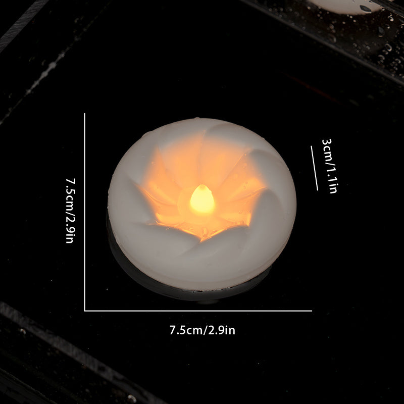 Sensor-activated LED floating candle light