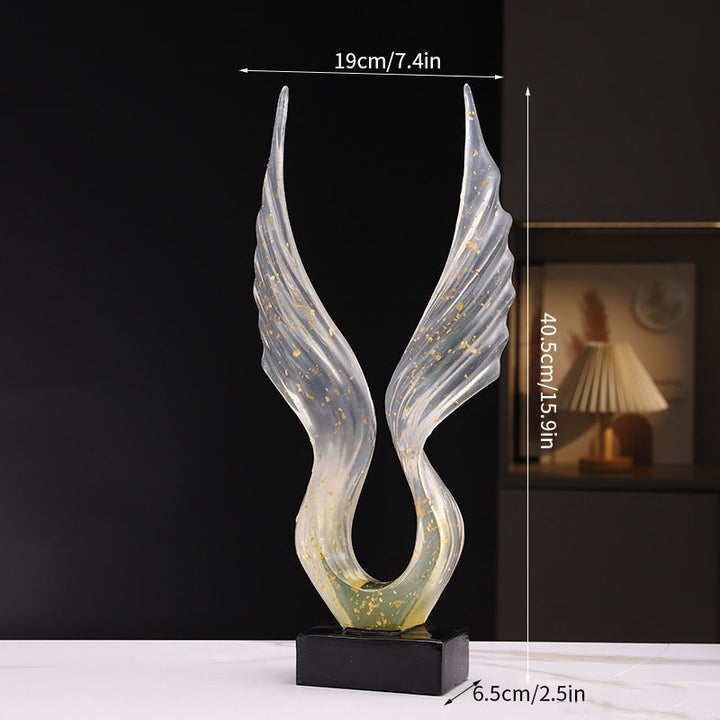 Exquisite Semi-Transparent Gold Leaf Home Decor Ornament