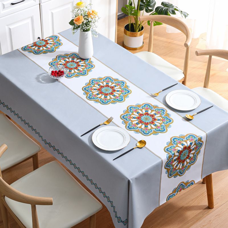 Premium-feel tablecloth: waterproof, oil-resistant, and heat-resistant.