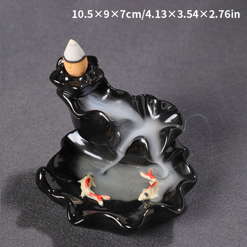Ceramic Backflow Incense Burner Ornament