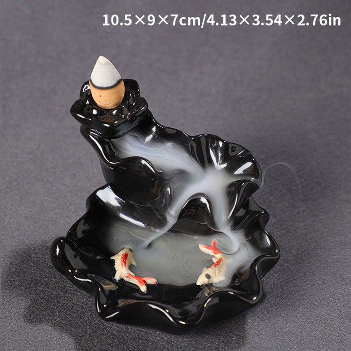 Ceramic Backflow Incense Burner Ornament