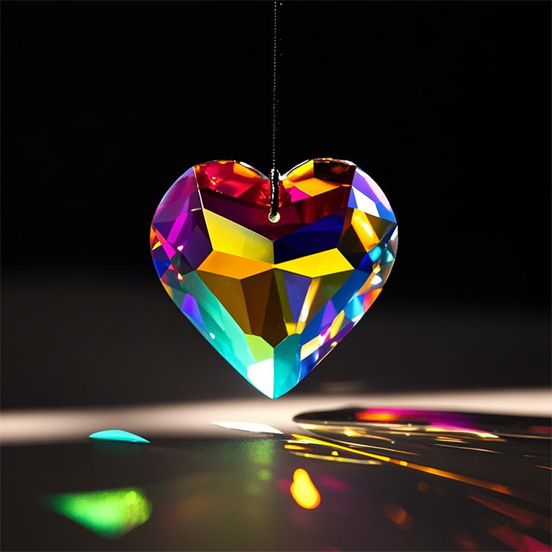 Colored crystal glass necklace