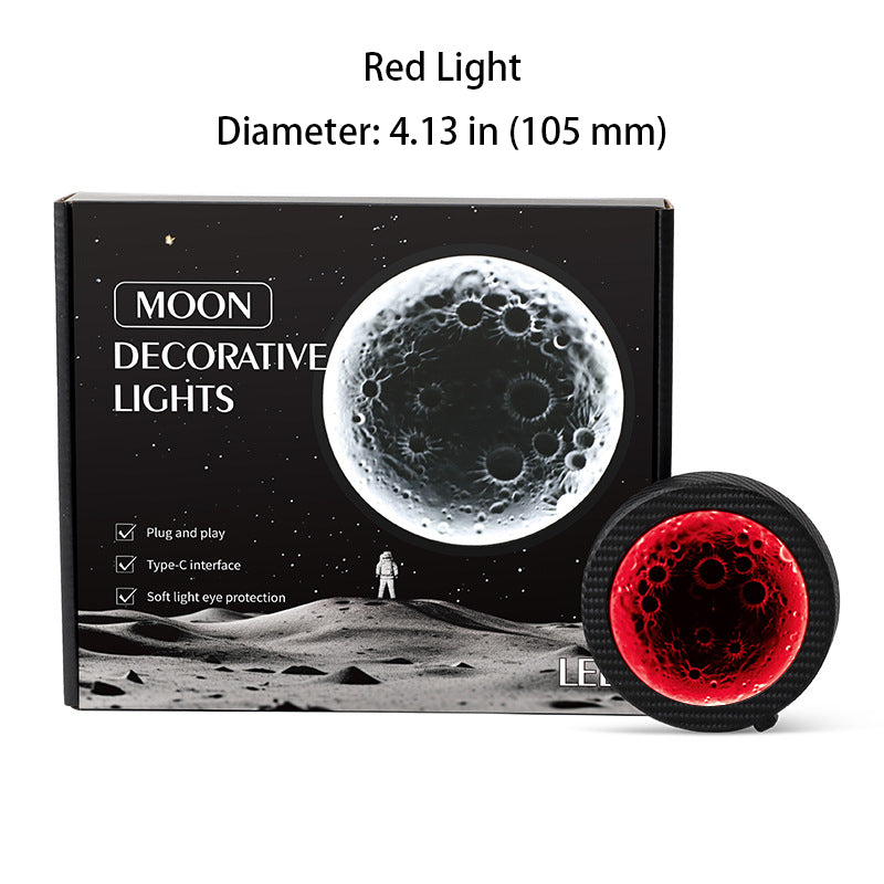 3D Relief Moon-Themed Car Window Decorative Light