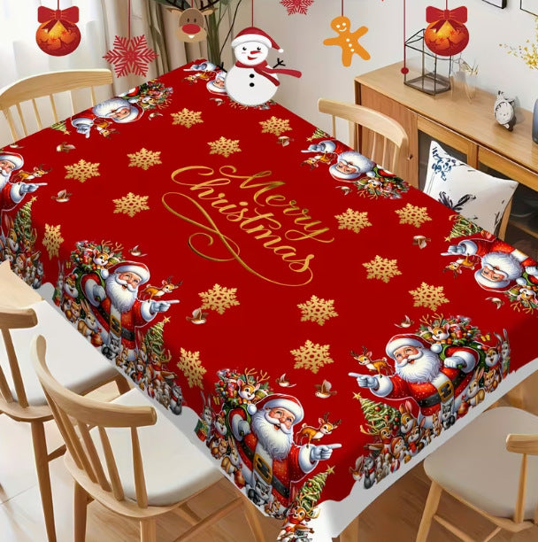 Popular Christmas-themed tablecloth decorations