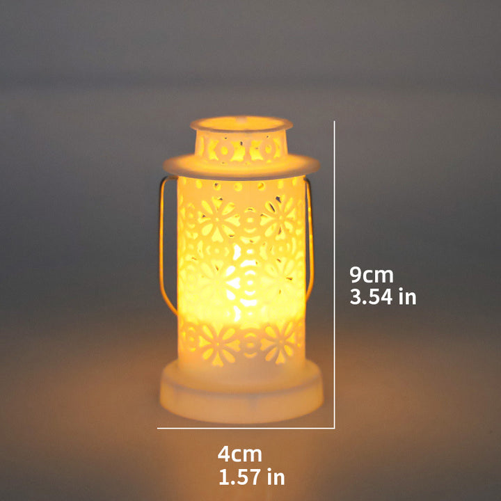 Vintage-style LED electronic candle lantern