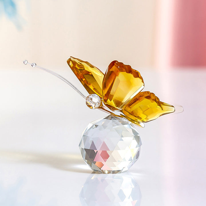Small crystal butterfly ornament