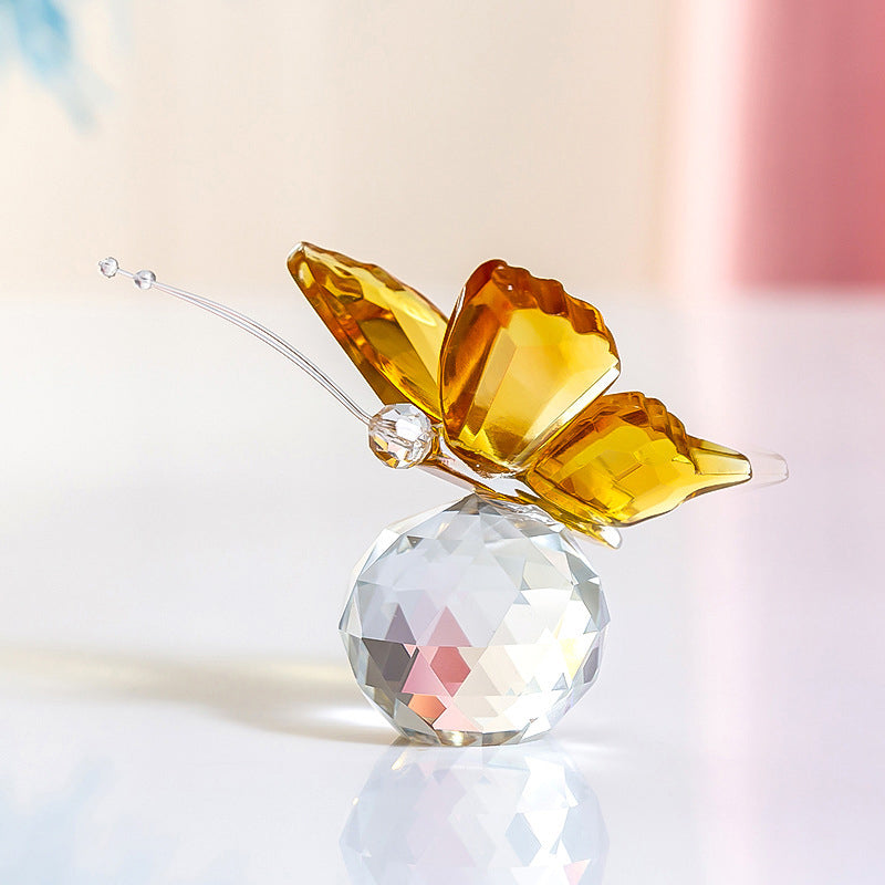 Small crystal butterfly ornament