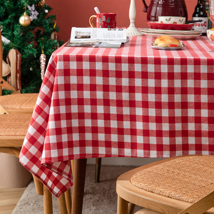 Minimalist Plaid Tablecloth