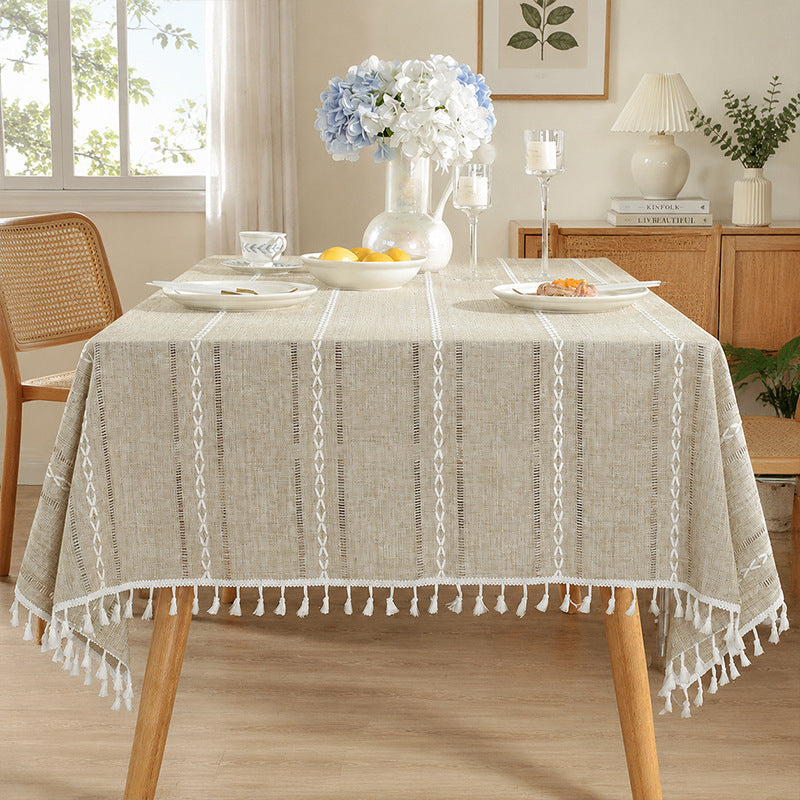 New Non-Slip Cotton-Linen Tablecloth — Premium Affordable Luxury Style