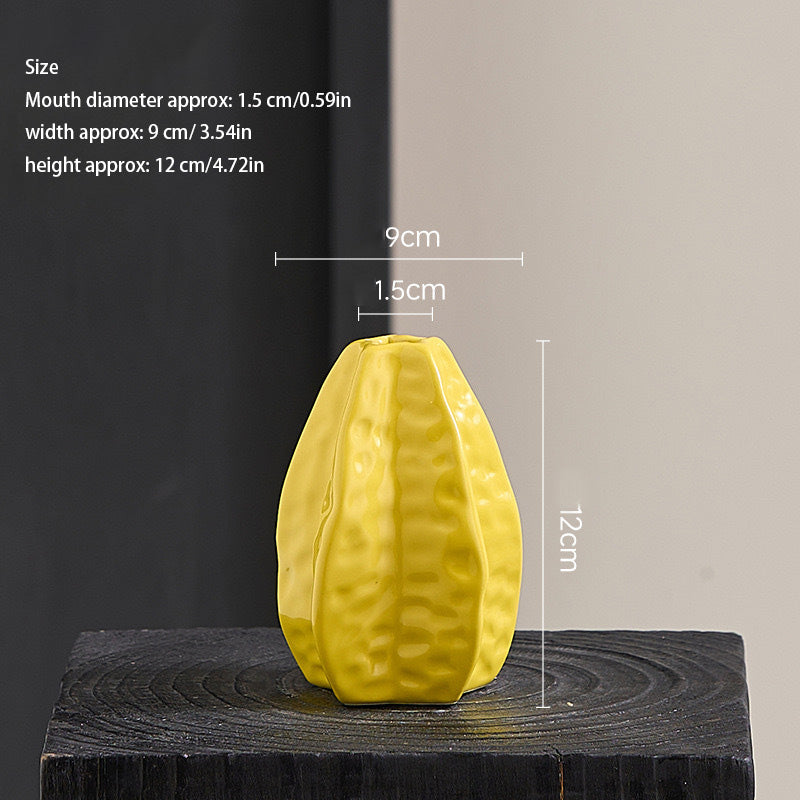 Fruit-shaped ceramic hydroponic planter